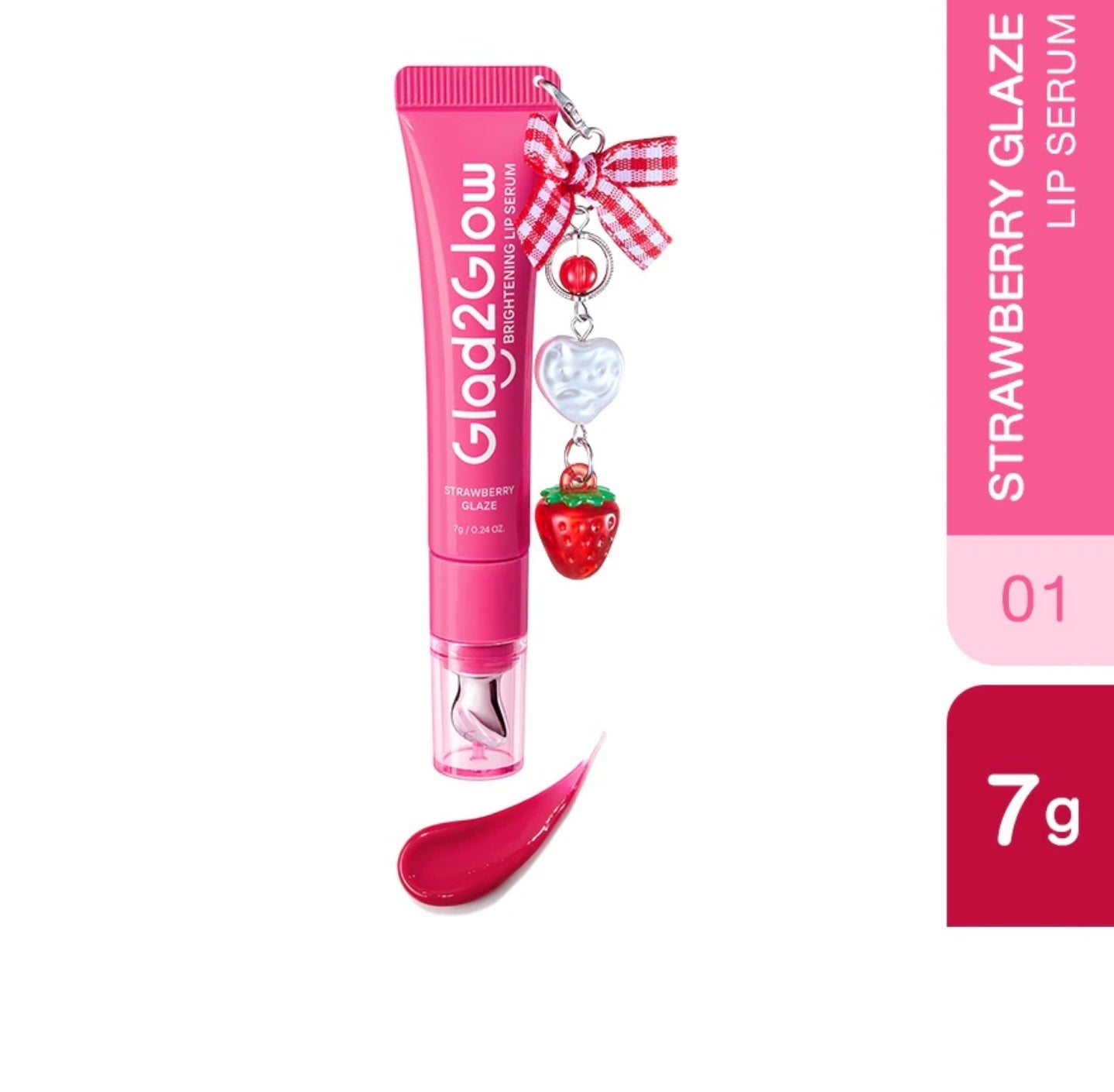 Glad2glow Brightening Charm Lip Serum Strawberry Glaze
