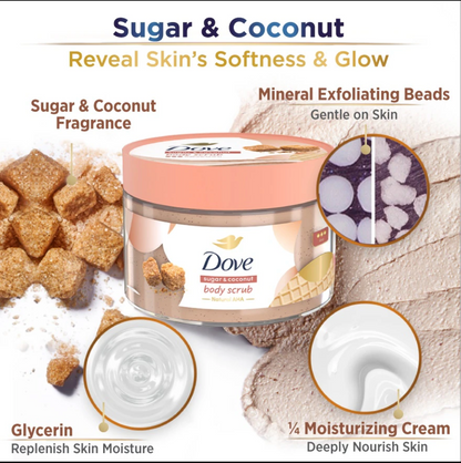 Dove Body Scrub Sugar & Coconut