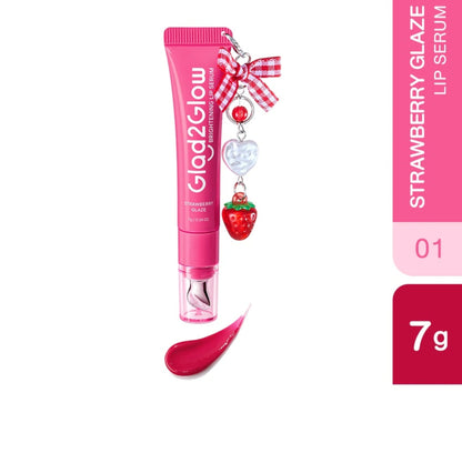 Glad2glow Brightening Charm Lip Serum Strawberry Glaze