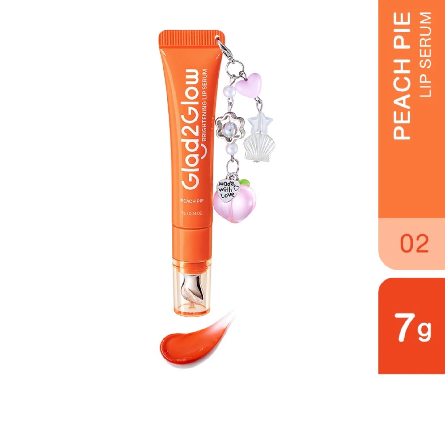 Glad2glow Brightening Charm Lip Serum Peach Pie