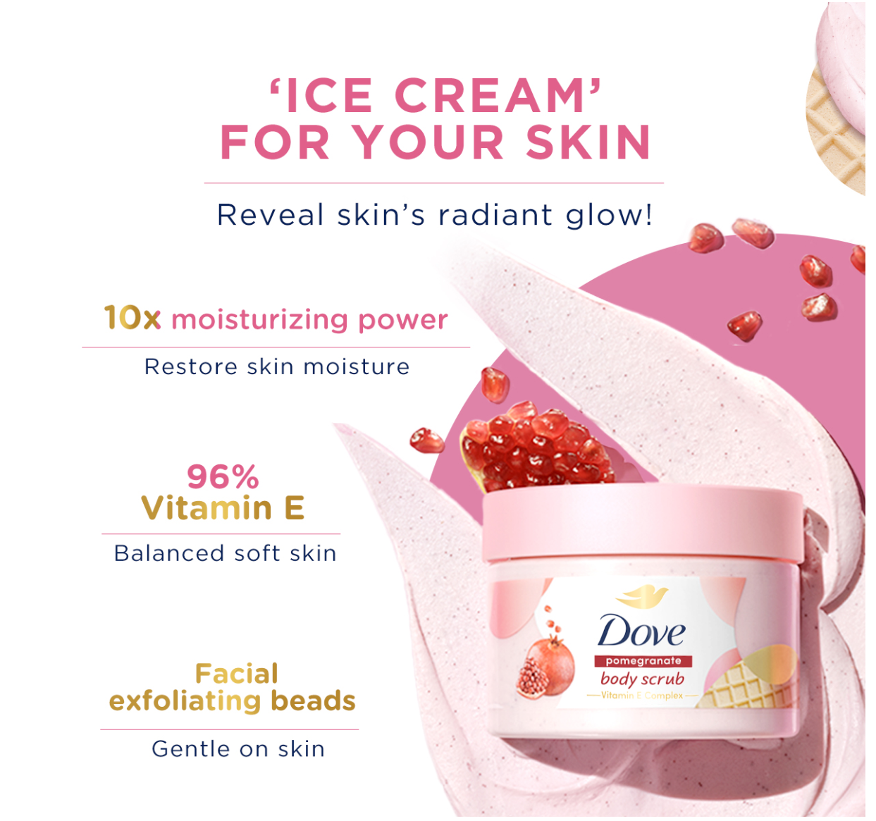 Dove Body Scrub Pomegranate